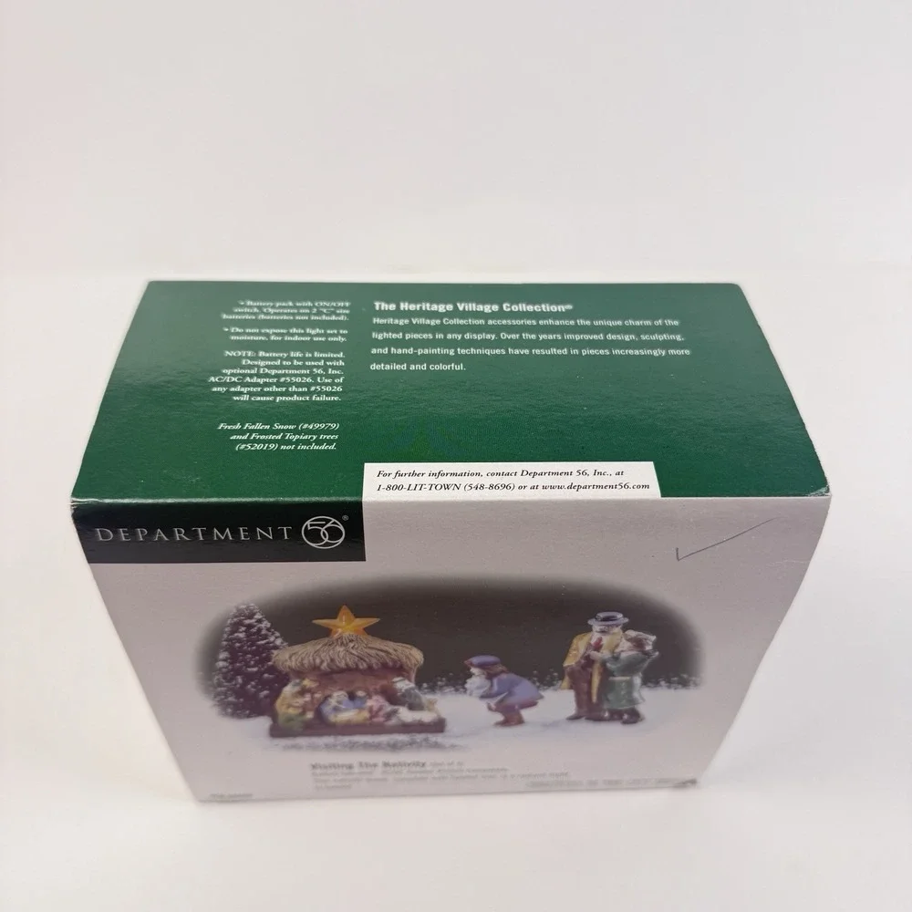 Dept 56 Christmas In The City Visiting The Nativity Set of 3 Battery Light 58956